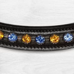 Kieffer Browband – Ultrasoft Fashion (Blue And Orange Crystals)