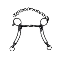 Fager Julie Black Stainless Steel Double Jointed Icelandic Bit