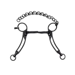 Fager Julie Black Stainless Steel Single Jointed Icelandic Bit