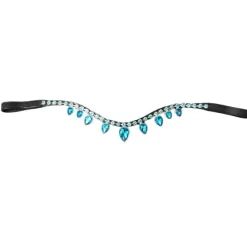 Hestagallery Browband – Turquoise Stones