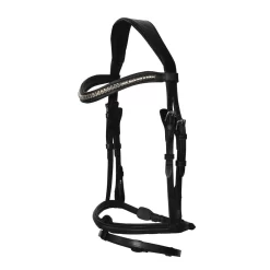 Hilbar Royal Exklusiv Bridle – Black With Silver Stone