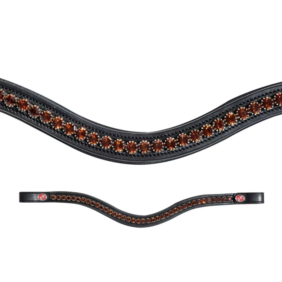 Kieffer FlexiLoop Browband – Large Crystal Brown