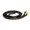 Hilbar Black Leather Reins – Gold Diamonds