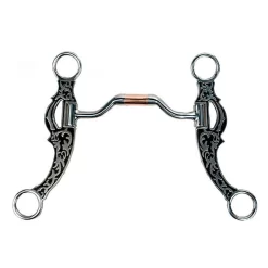 Stainless Steel Black Floral Hinged Port Bit