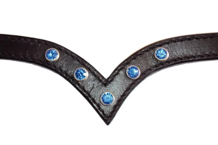 Hilbar Royal Bridle – Blue Diamond (V Browband)