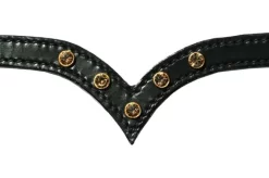 Hilbar Royal Bridle – Gold Diamond (V Browband)