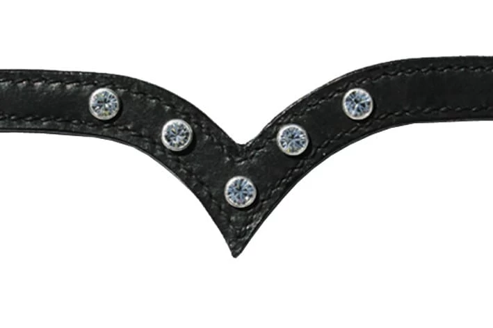 Hilbar Royal Bridle – White Diamond (V Browband)